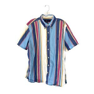 Ralph Lauren Men's Multicolor Classic Untucked Fit‎ Short Sleeve Shirt Size XL